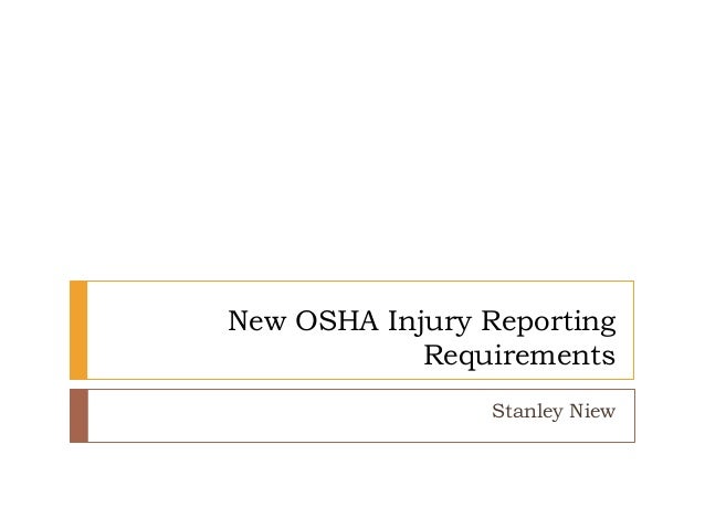 New osha injury reporting requirements 
