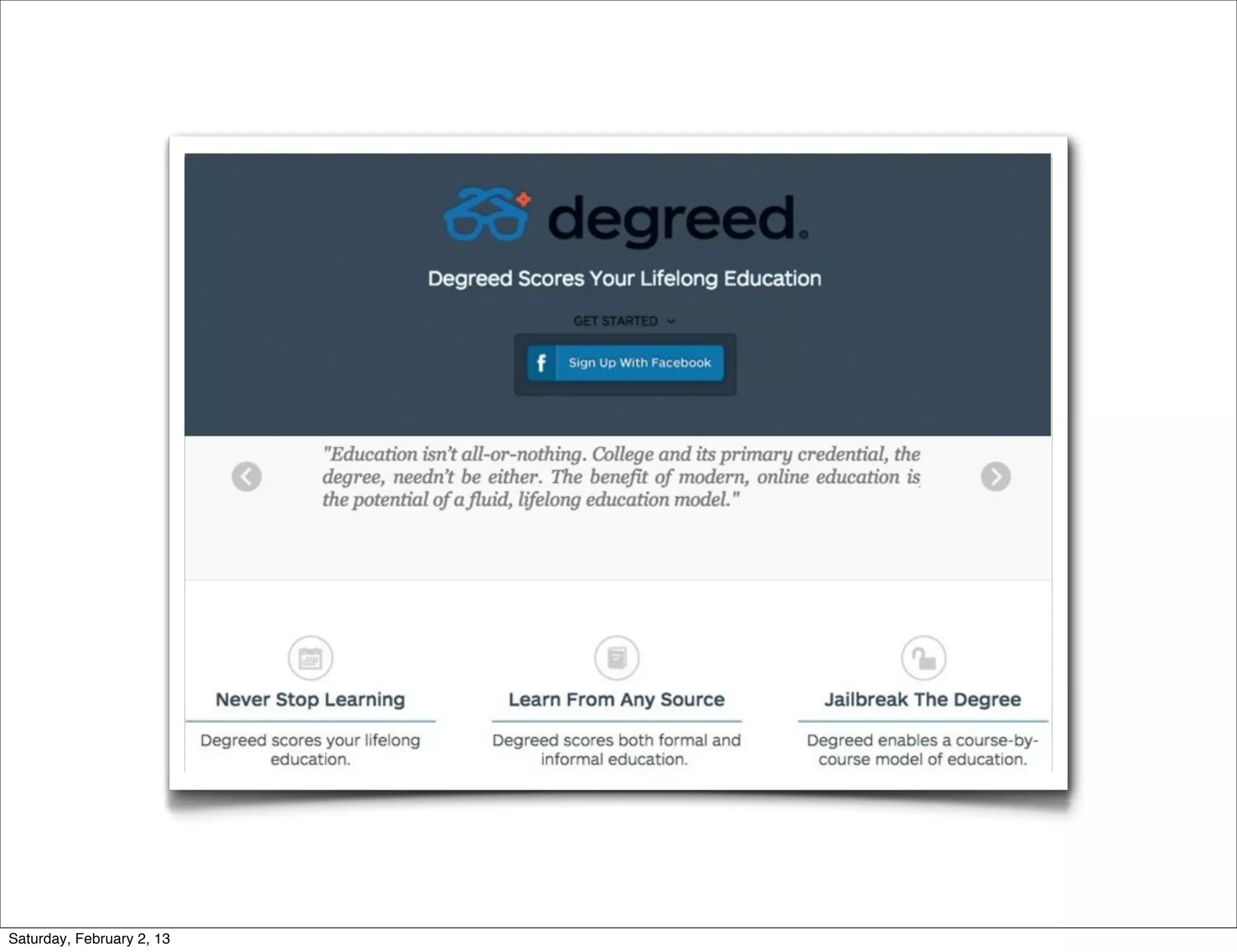 Saturday, February 2, 13
 