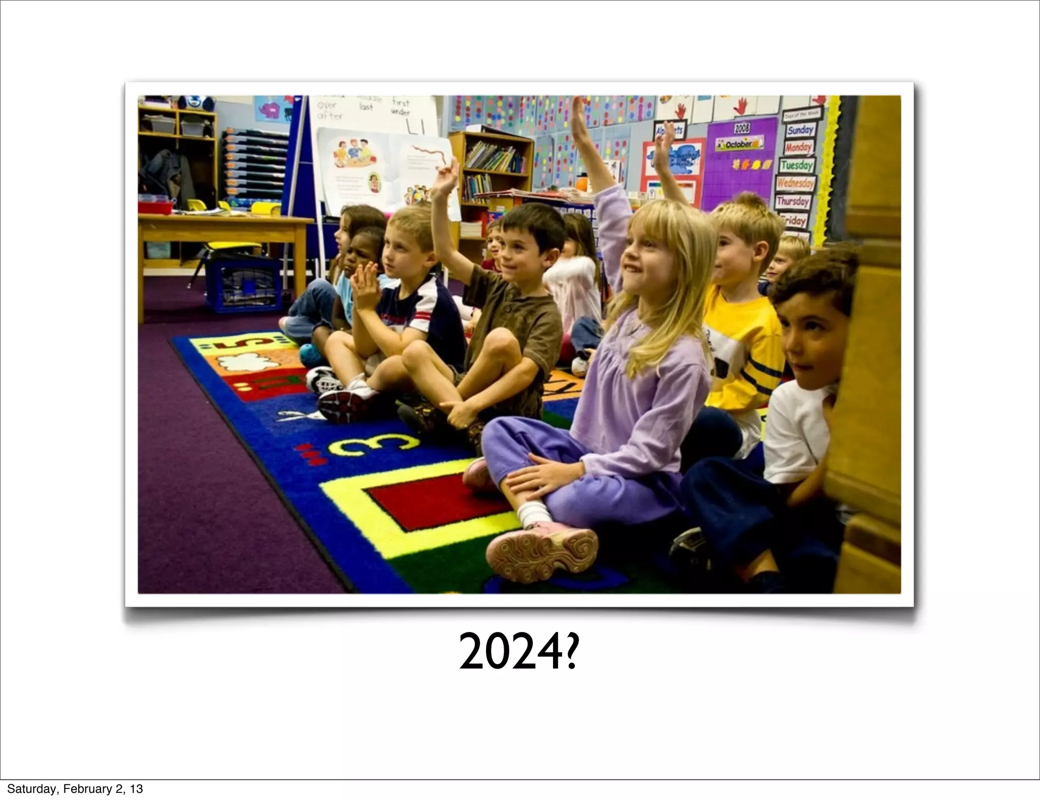 2024?

Saturday, February 2, 13
 