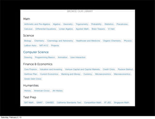 Saturday, February 2, 13
 