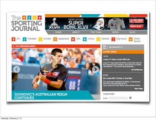 Saturday, February 2, 13
 