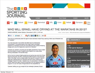 Saturday, February 2, 13
 