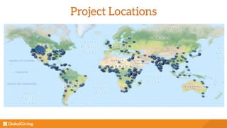 Project Locations
•  Countries	
  receiving	
  dona5ons	
  so	
  far	
  in	
  2013:	
  129!	
  
 