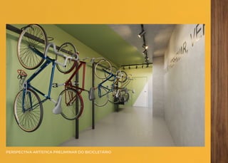 PERSPECTIVA ARTÍSTICA PRELIMINAR DO BICICLETÁRIO
 