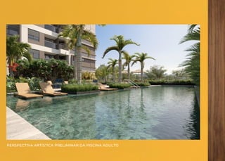 PERSPECTIVA ARTÍSTICA PRELIMINAR DA PISCINA ADULTO
 