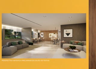 PERSPECTIVA ARTÍSTICA PRELIMINAR DO SALÃO DE FESTAS
 