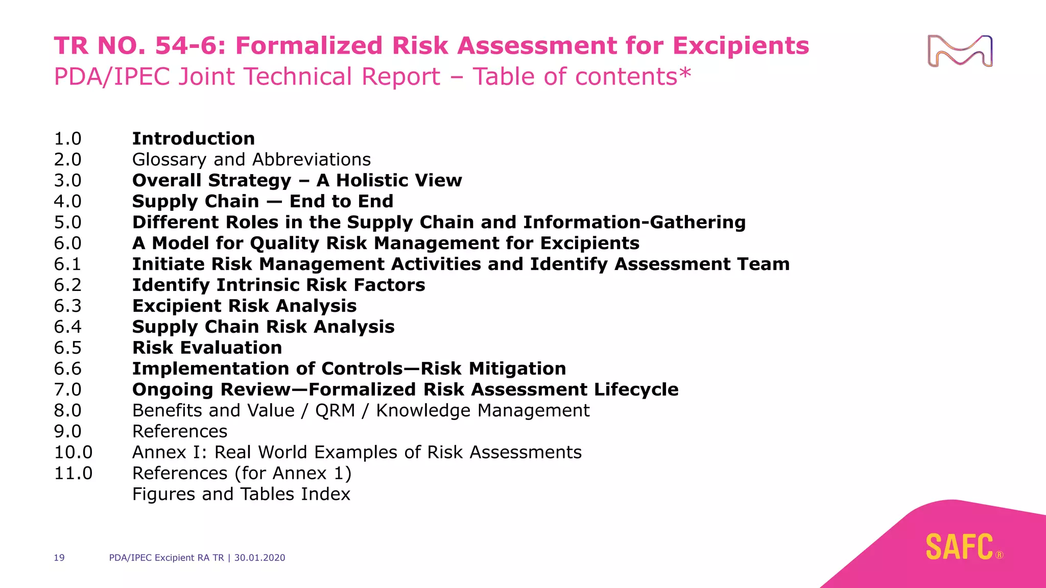 Excipient Risk Assessment New PDA/IPEC Technical Report on Excipient Risk Assessment - insights ...
