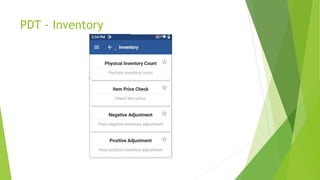 PDT - Inventory
 