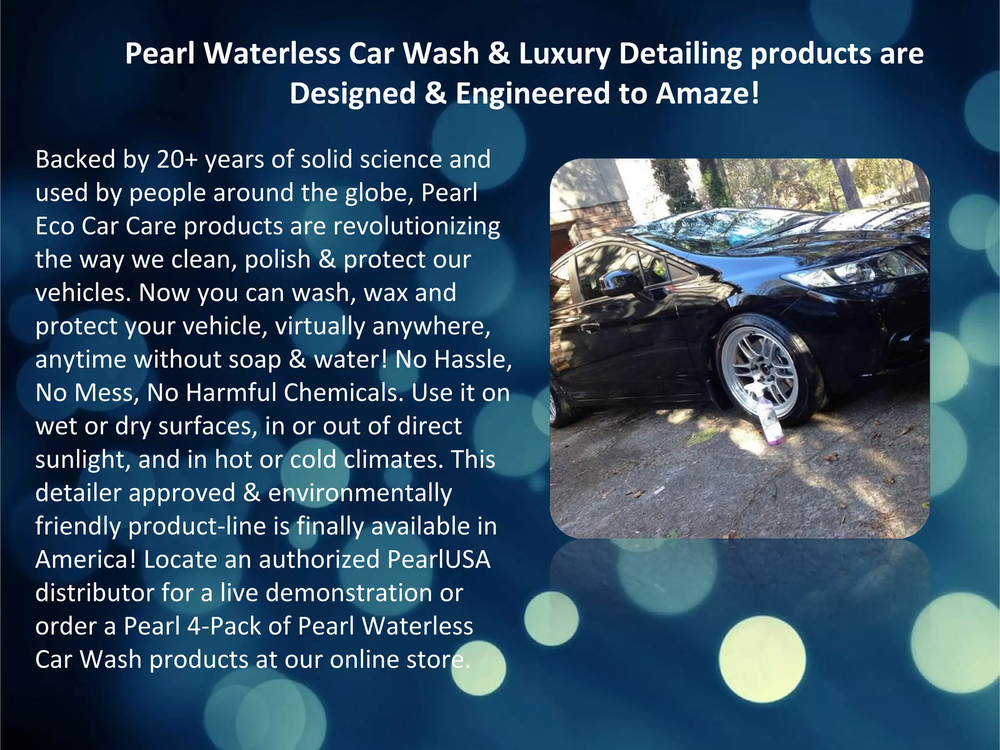 Pearl Car Care No. 1 Global Supplier of High Performance Car Care P…