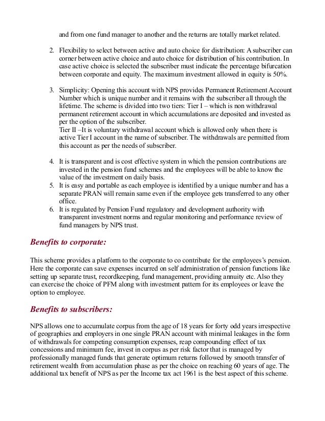 New pension scheme benefits and features