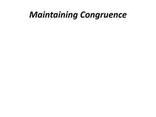 Maintaining Congruence
 