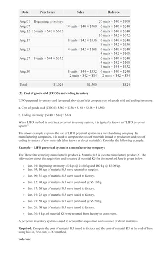 B.doc Perpetual Example New perpetual inventory system | DOC