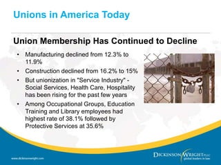 Foster collective bargaining between employers and unions who represent their employees