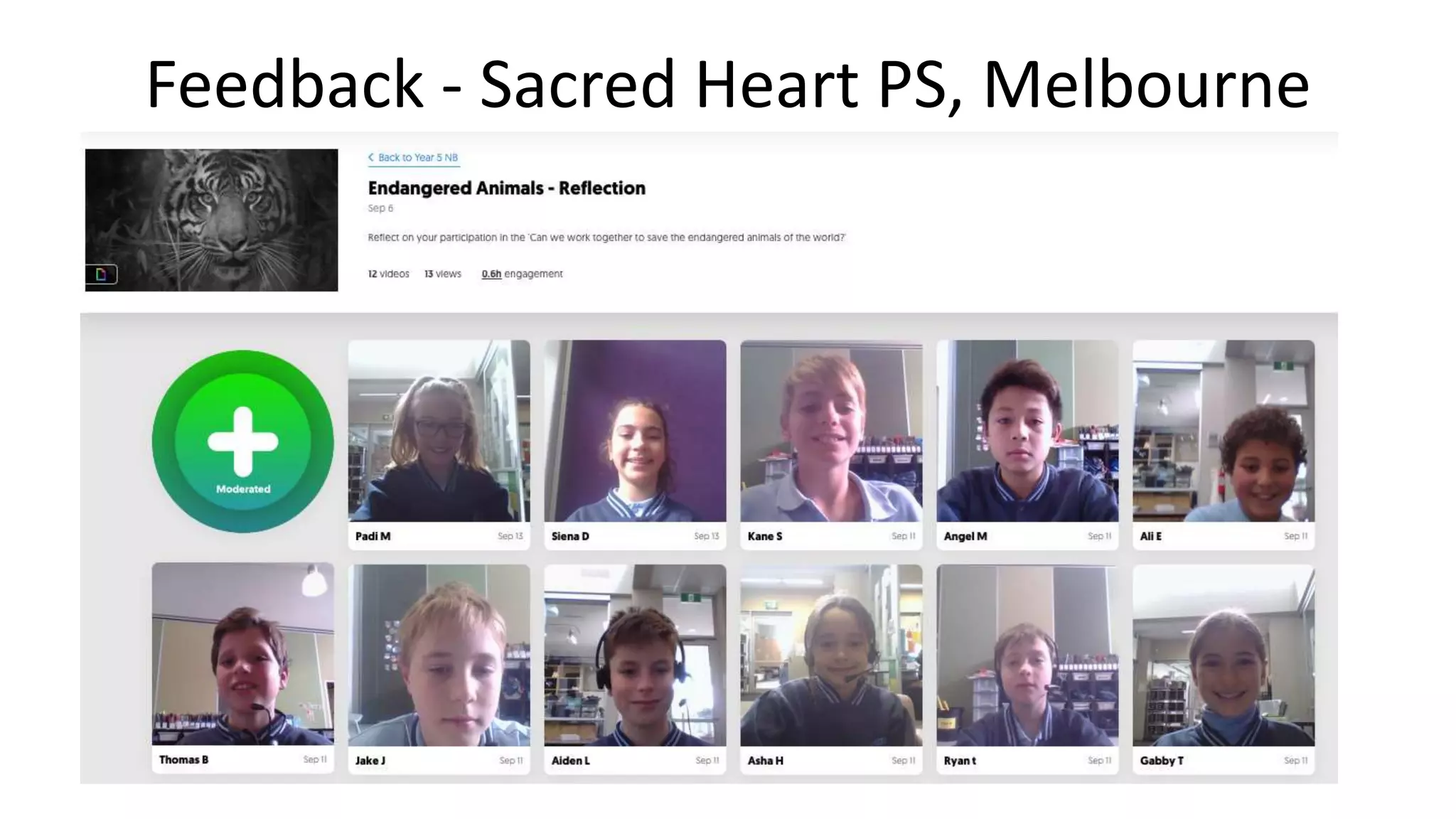 Feedback - Sacred Heart PS, Melbourne
 
