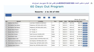 ‫-3- العرض ده خاص لضعضاء 0001‪BONVOYAGE‬ممكن تقضى اجازه 8 اسابيع بسعر اسبوع واحد‬
 