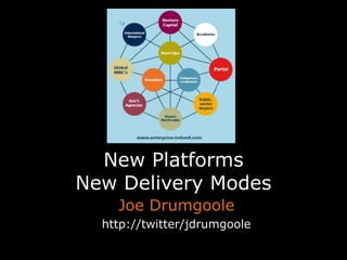 New PlatformsNew Delivery Modes Joe Drumgoole http://twitter/jdrumgoole 