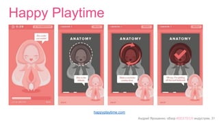 Андрей Ярошенко, обзор #SEXTECH индустрии, 31
Happy Playtime
happyplaytime.com
 