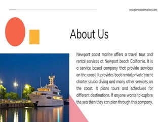 Newport beach yacht charter