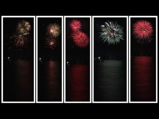 Newport Rhode Island Fireworks from Goat Island on July 2, 2019