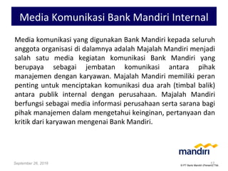 Budaya Organisasi Pada PT Bank Mandiri (Persero), Tbk