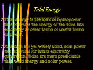 Tidal Energy
 