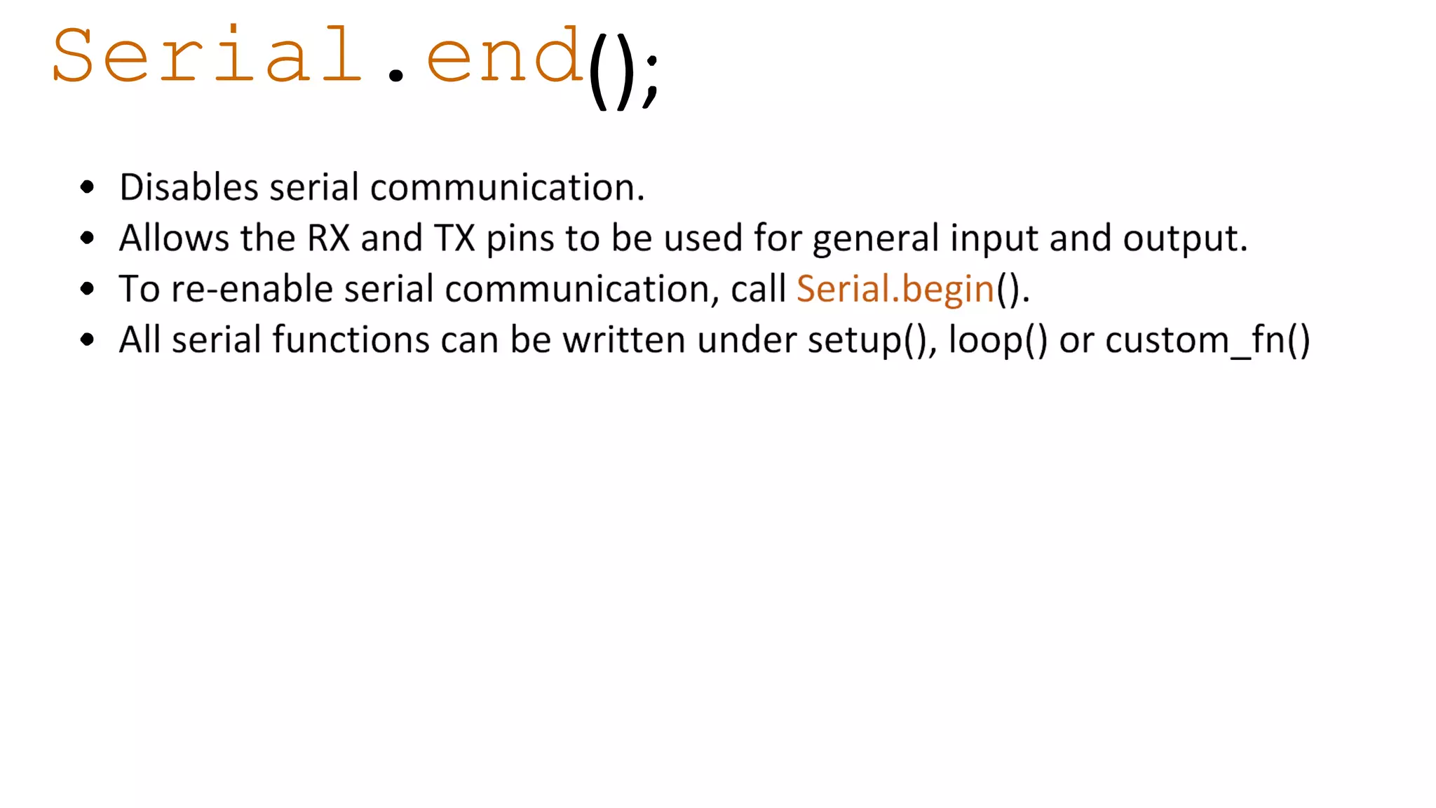 Serial.end 