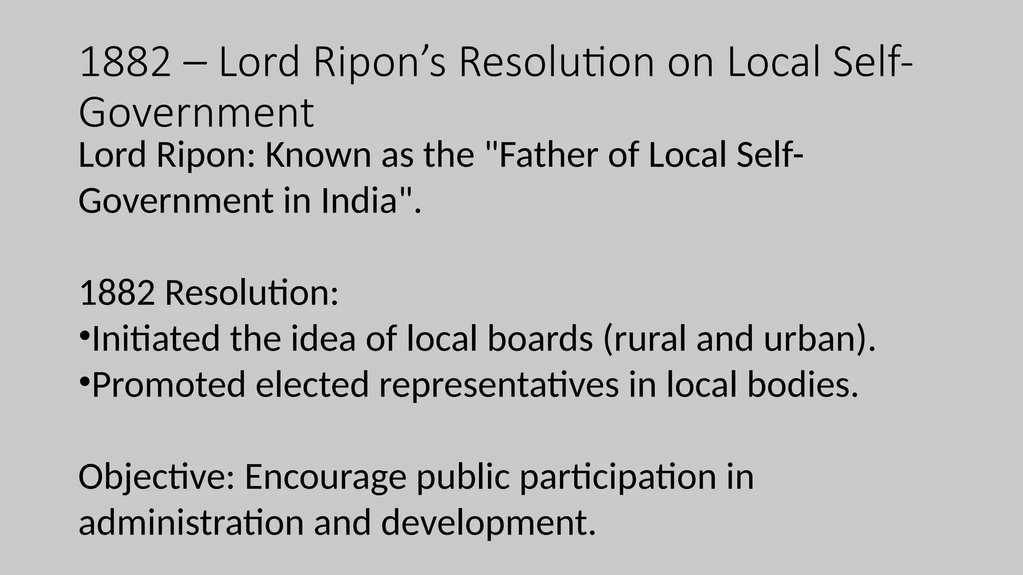 Local Self Government bodies- Grade 11. 3 tier system added later | PPTX