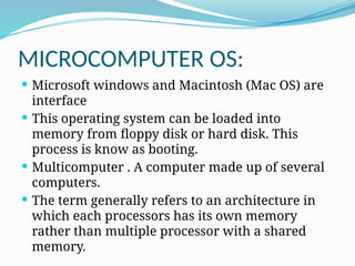 Comprehensive Overview of Operating Systems: Types, Management, and ...
