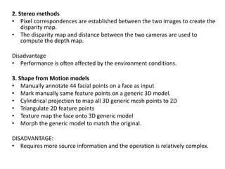 Deformable Facial Models and 3D Face Reconstruction Methods: A survey ...