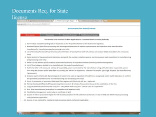Documents Req. for State
license
 