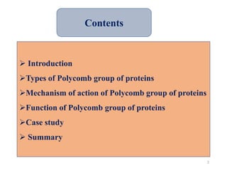 POLYCOMB GROUP OF PROTEINS | PPTX