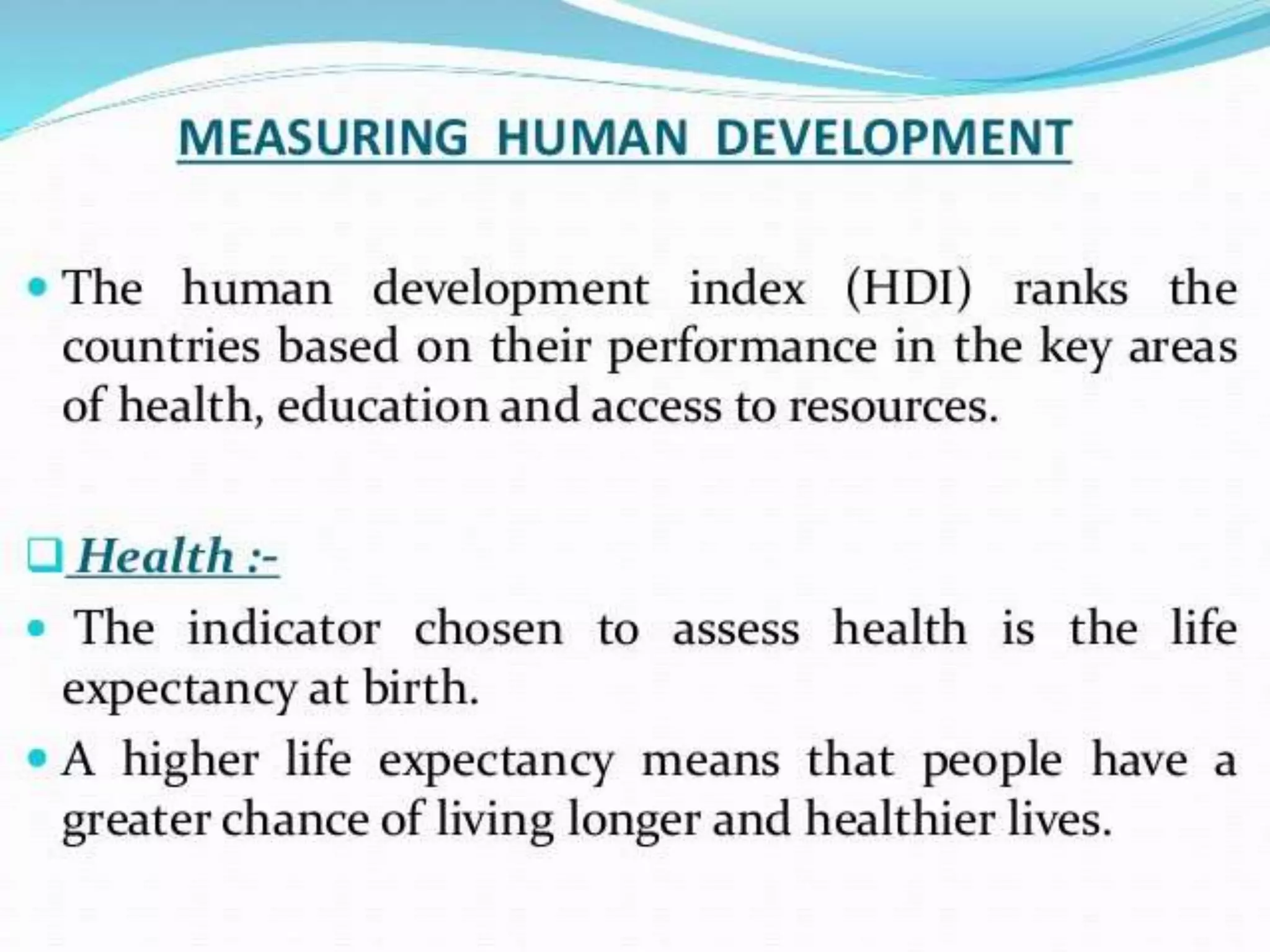 Human Development Index presentation Slideshare PPT