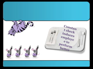 Constant check induces employee to perform better 