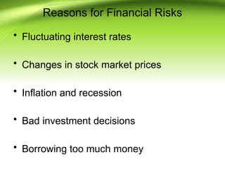 This PPT explains about types of Financial Risk | PPTX