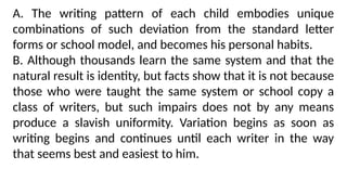 Deviation Writing Principles Photo Examples Understanding Handwriting: Development, Identification, and Forensic ...