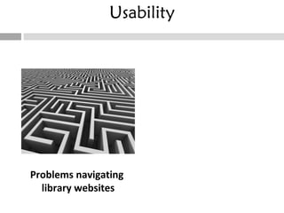 Usability Problems navigating  library websites 