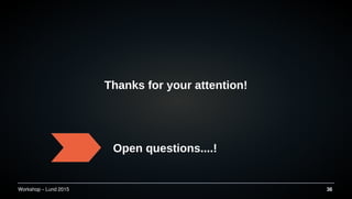 Workshop C Lund 2015 36
Thanks for your attention!
Open questions....!
 