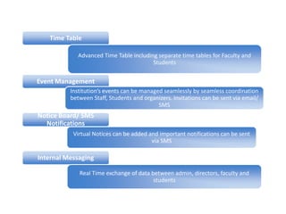 Flexible and customizable to suit individual institutions' needs.