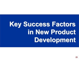 23visit: www.studyMarketing.org
Key Success Factors
in New Product
Development
 