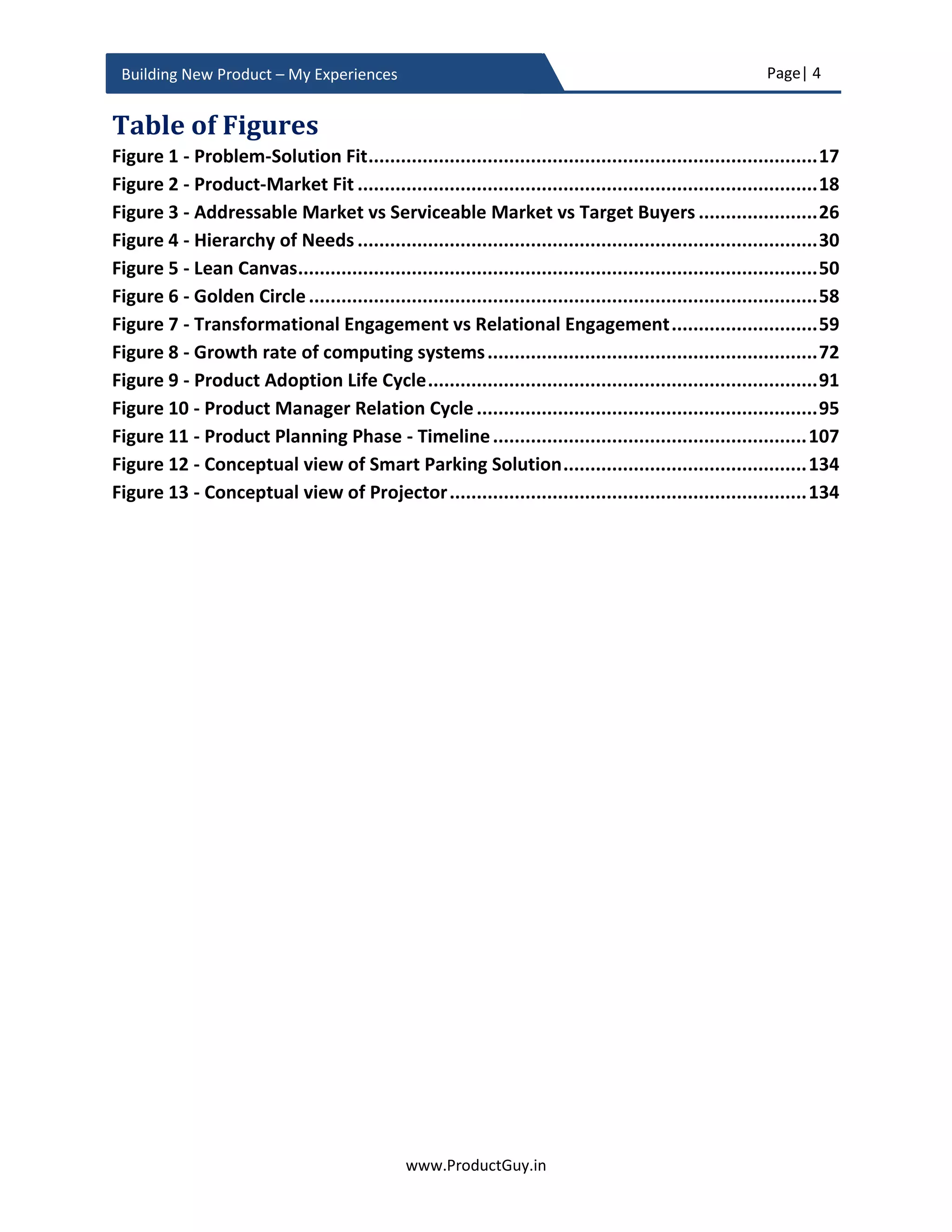 Page| 4
www.ProductGuy.in
Building New Product – My Experiences
SELF-STARTER AND PERSEVERANCE.................................................................................................. 204
CONCLUDING THOUGHTS .................................................................................................. 206
REFERENCES...................................................................................................................... 207
ANNEXURE A .................................................................................................................................208
 
