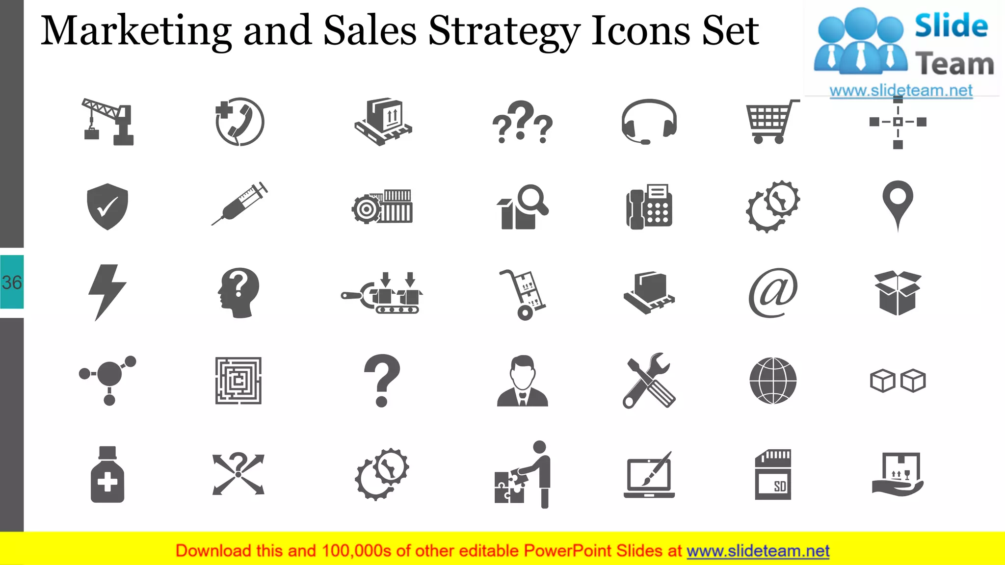 Marketing and Sales Strategy Icons Set
36
 