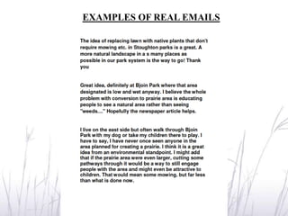 EXAMPLES OF REAL EMAILS
 