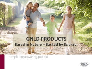 GNLD PRODUCTS
Based in Nature – Backed by Science
 