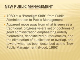 New Public Management Reforms in the Delivery of Pulic Service | PDF