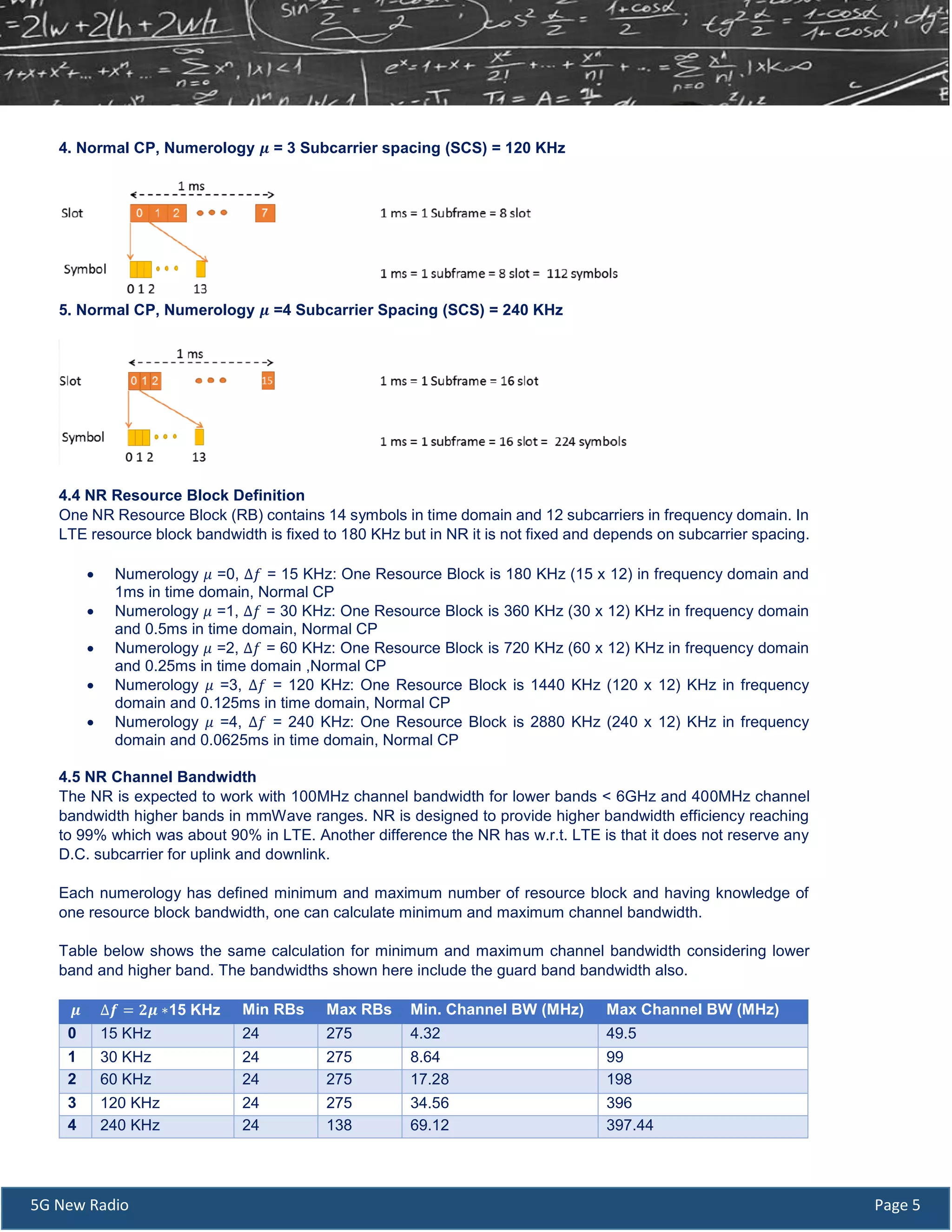 5G New Radio Technology Throughput Calculation | PDF