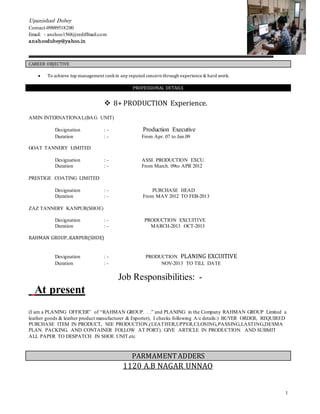 UPDATE CV | DOCX