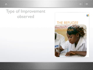 Type of Improvement
      observed
 
