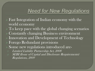 Need for New Regulations,[object Object],[object Object]