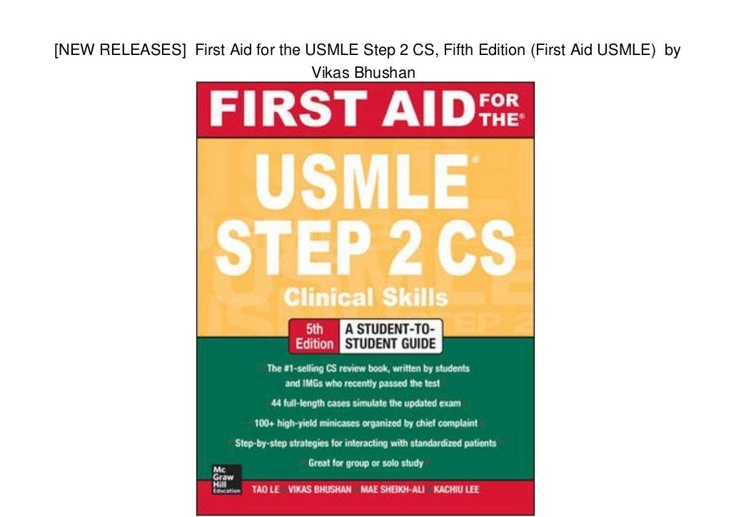 [NEW RELEASES] First Aid for the USMLE Step 2 CS, Fifth Edition (First