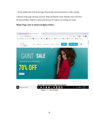e commerce project report,E-Commerce,Eshop,report | PDF